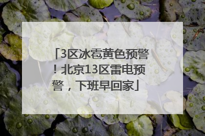 3区冰雹黄色预警！北京13区雷电预警，下班早回家
