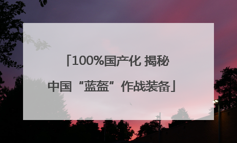100%国产化 揭秘中国“蓝盔”作战装备