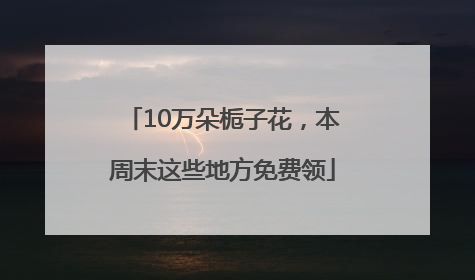 10万朵栀子花，本周末这些地方免费领
