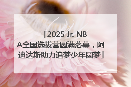 2025 Jr. NBA全国选拔营圆满落幕，阿迪达斯助力追梦少年圆梦