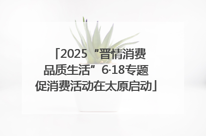 2025“晋情消费 品质生活”6·18专题促消费活动在太原启动