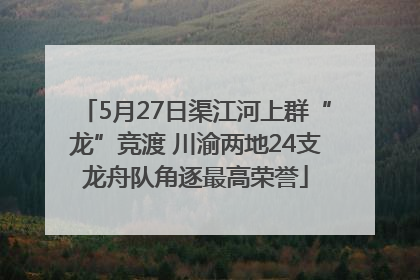 5月27日渠江河上群“龙”竞渡 川渝两地24支龙舟队角逐最高荣誉
